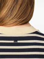 T-shirts T-shirt rayé Ami PARIS Bleu foncé Unisexe