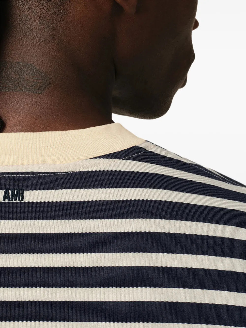 T-shirts T-shirt rayé Ami PARIS Bleu foncé Unisexe