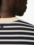 T-shirts T-shirt rayé Ami PARIS Bleu foncé Unisexe