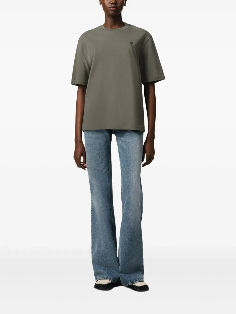 T-shirts T-shirt Ami de coeur Ami PARIS Kaki Unisexe