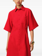 Vestidos Vestido Camisa em Lã Ami PARIS Vermelho Femme