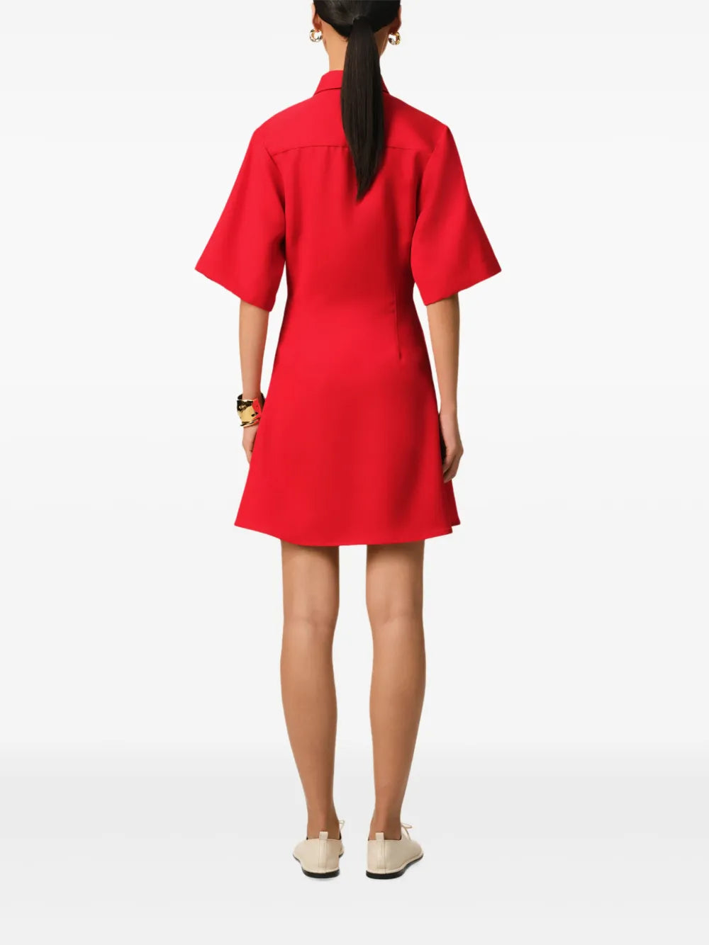 Vestidos Vestido Camisa em Lã Ami PARIS Vermelho Femme