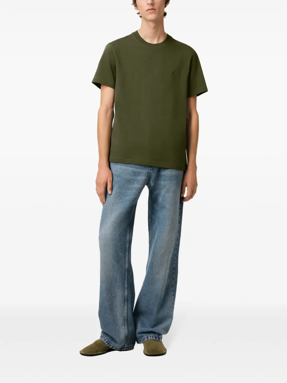 T-shirts T-shirt Ami de coeur Ami PARIS Kaki Unisexe