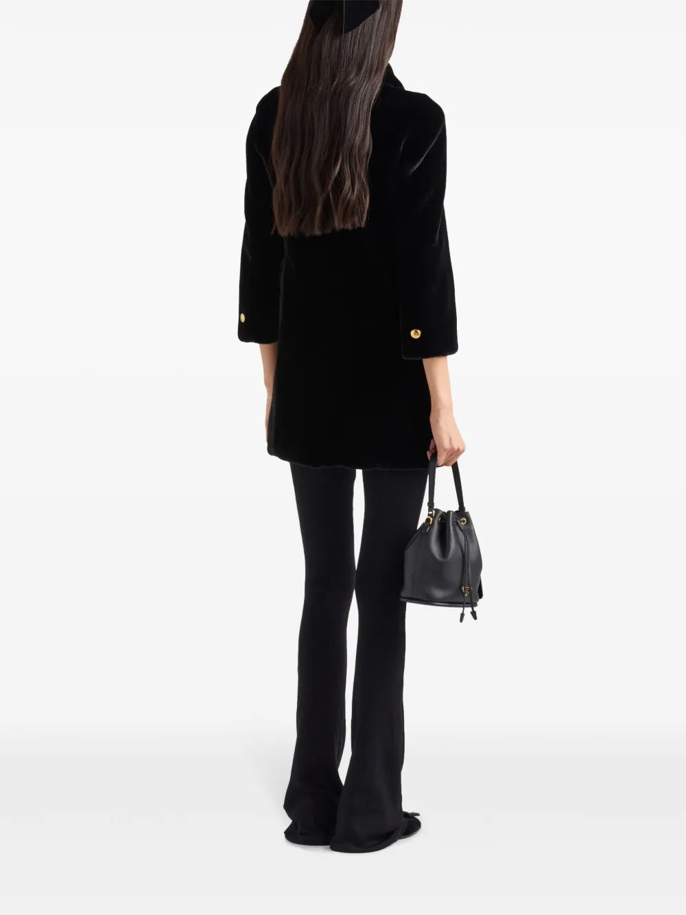 Manteaux Manteau en fausse fourrure Prada Noir Femme