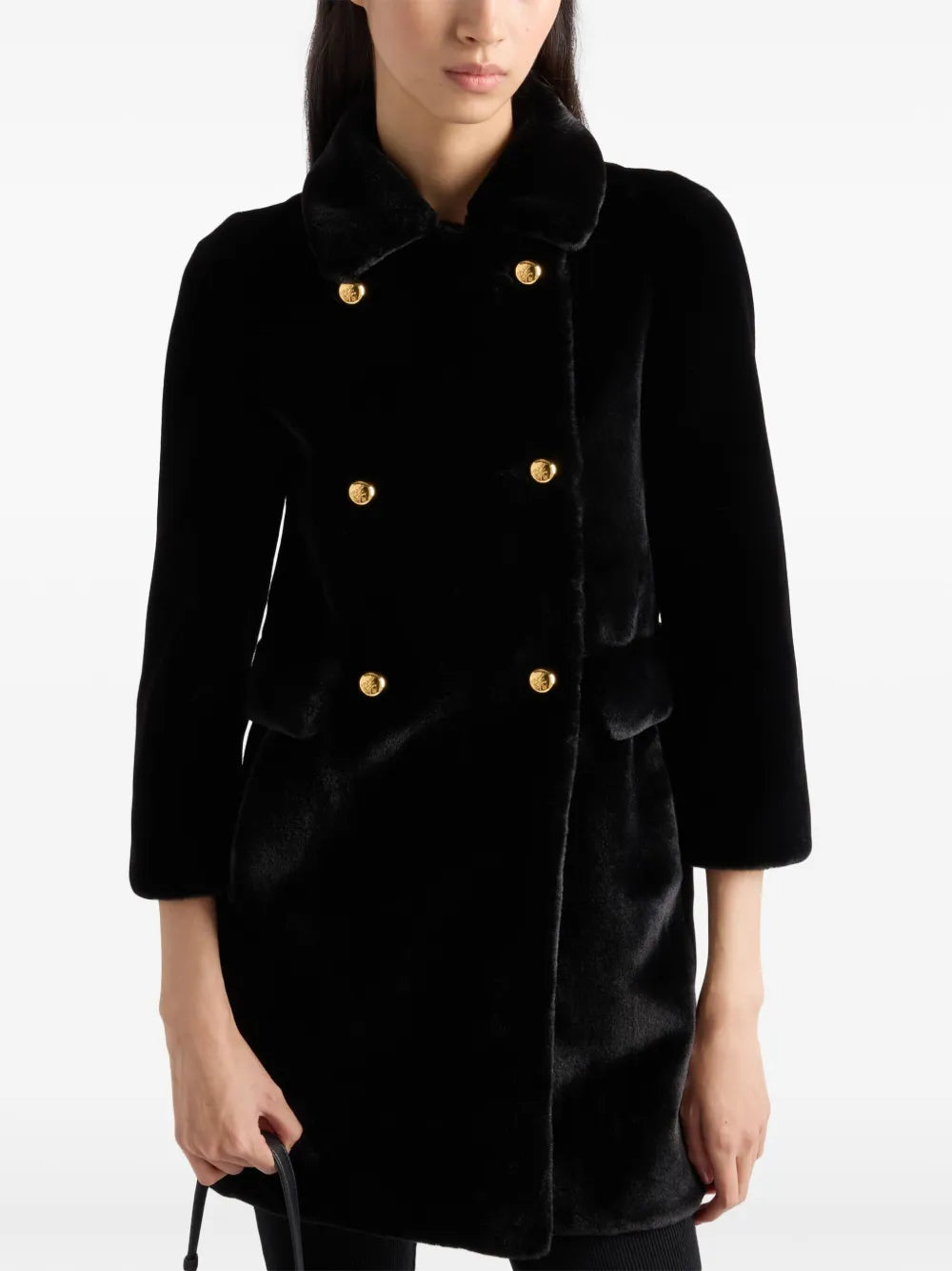 Manteaux Manteau en fausse fourrure Prada Noir Femme