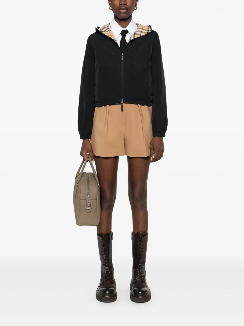 ジャケット リバーシブルチェックジャケット Burberry ベージュ Femme
