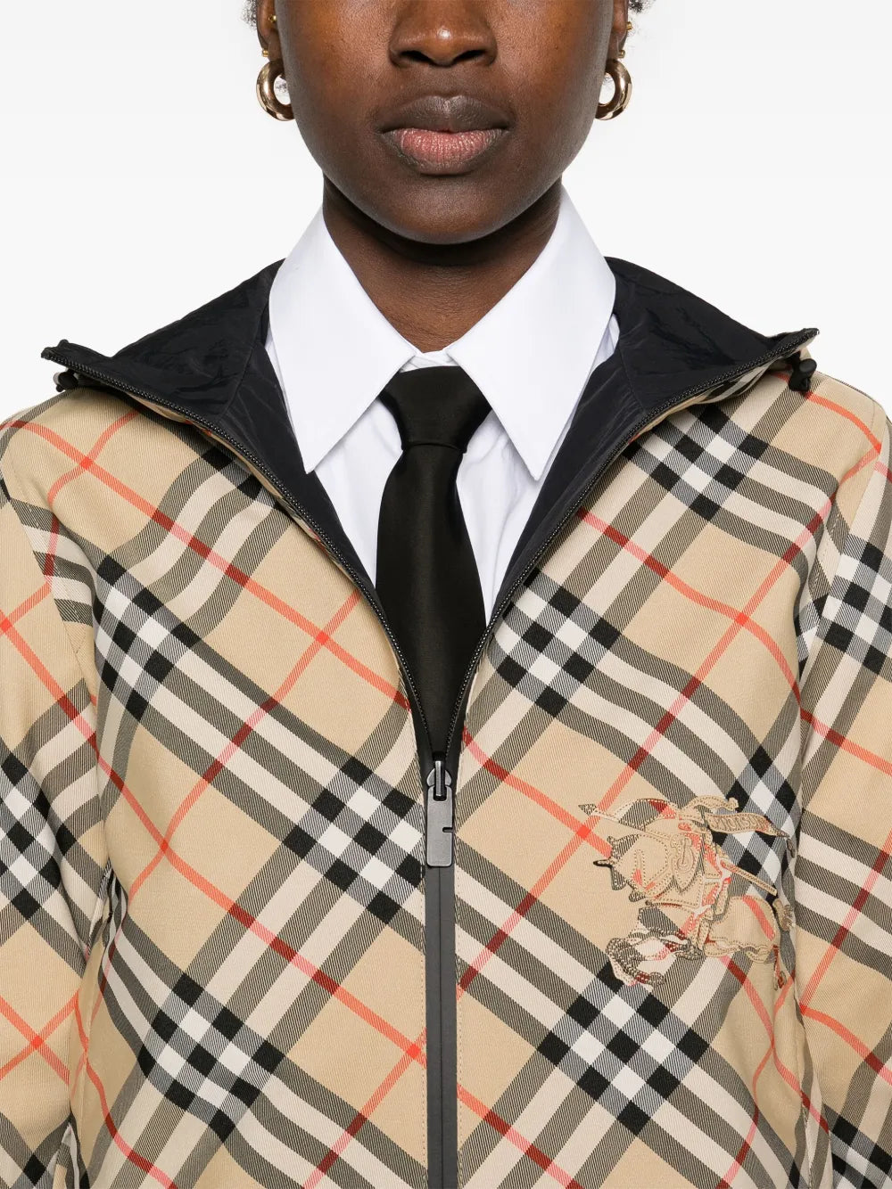 ジャケット リバーシブルチェックジャケット Burberry ベージュ Femme