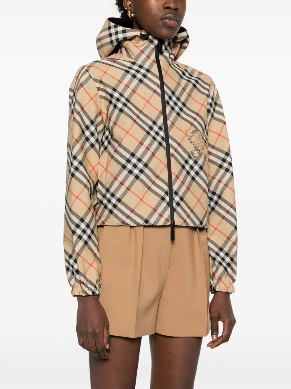 ジャケット リバーシブルチェックジャケット Burberry ベージュ Femme