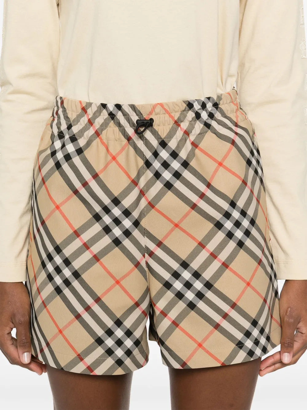 Shorts Shorts a Carreaux Check Burberry Beige Femme