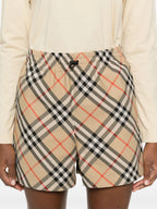 Shorts Shorts a Carreaux Check Burberry Beige Femme