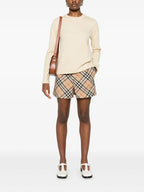 Shorts Shorts a Carreaux Check Burberry Beige Femme