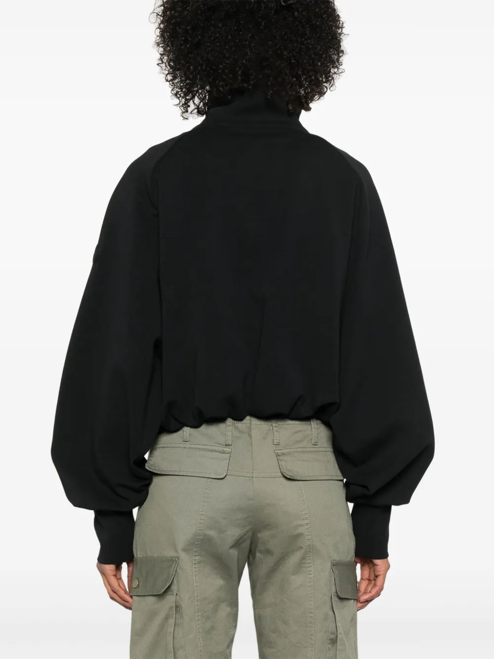 Jaquetas Casaco Curto com Fecho Zip Moncler Preto Femme