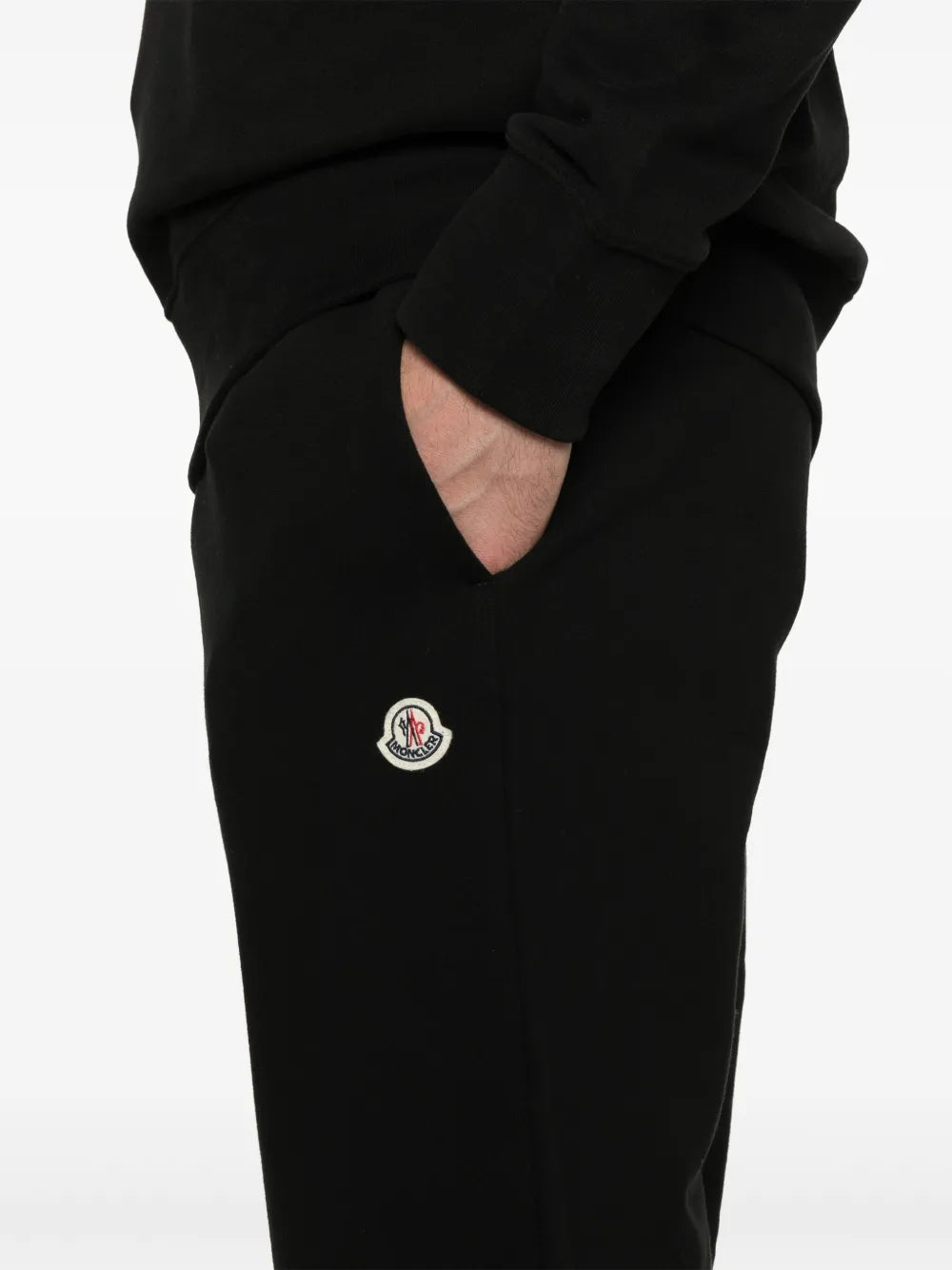 パンツ ロゴジョギングパンツ Moncler 黒 Homme
