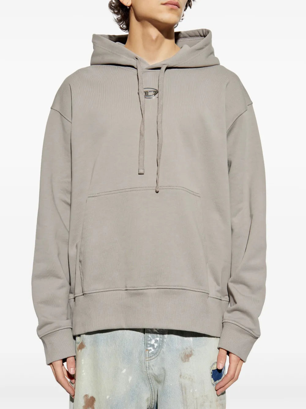 Moletons S-Macs-Hood-On Hoodie Diesel Cinza Homme