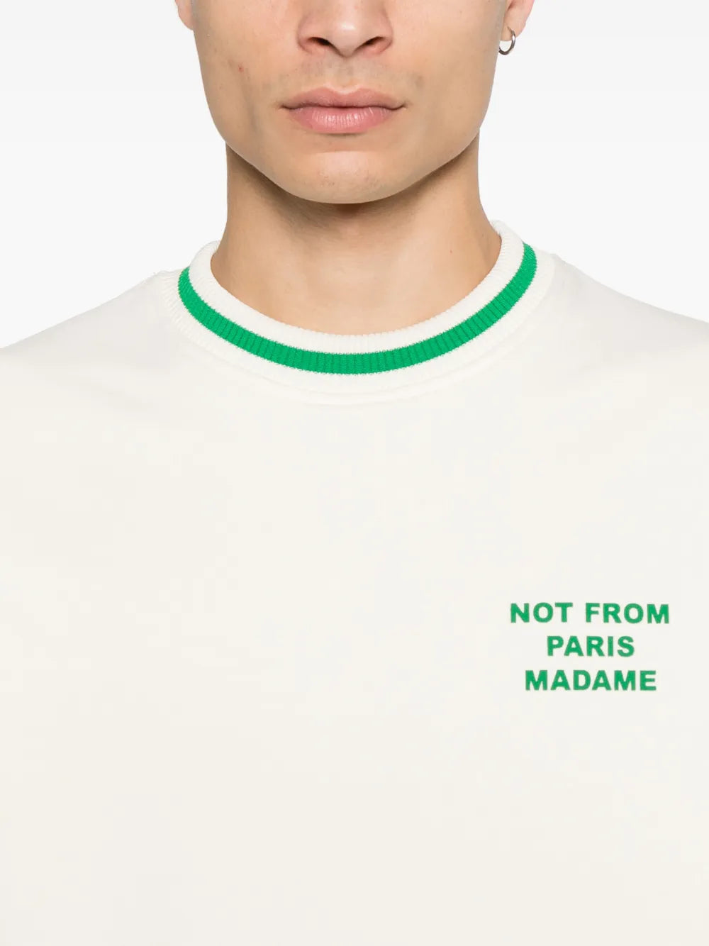 Malhas Sweatshirt Slogan Drole De Monsieur Branco Homme