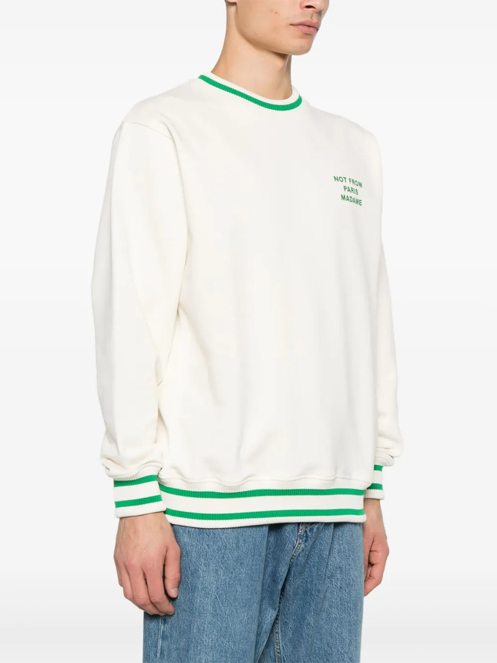 Malhas Sweatshirt Slogan Drole De Monsieur Branco Homme