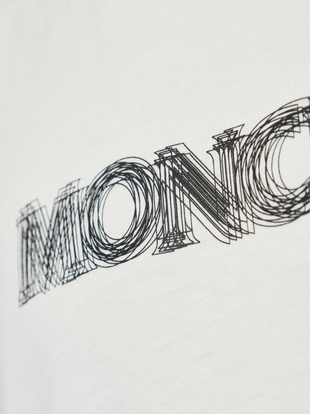 T-shirts T-shirt à logo flouté Moncler Blanc Homme