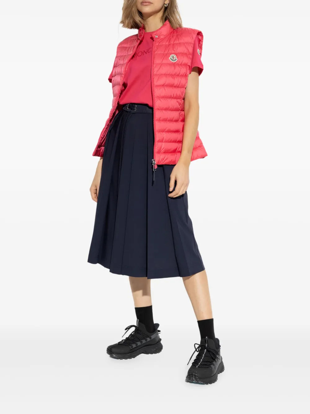 Vestes Doudoune sans manches Igens Moncler Rose Femme