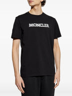 T-shirts T-shirt à logo flouté Moncler Noir Homme