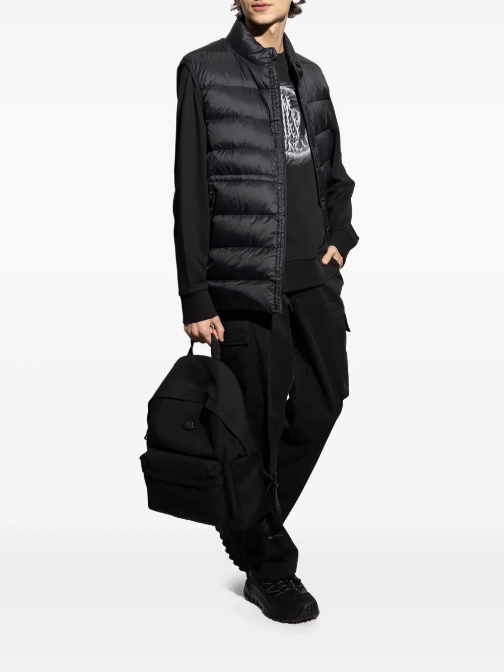 Vestes Doudoune sans manches Plaret Moncler Noir Homme
