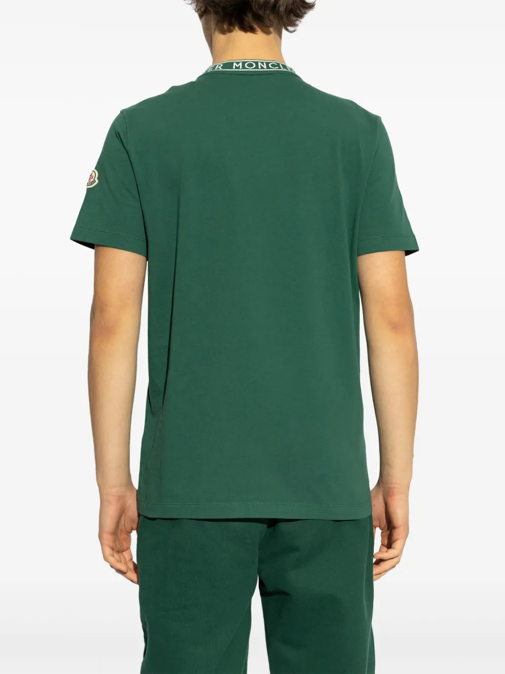 T-shirts T-shirt à finitions logo Moncler Vert Homme