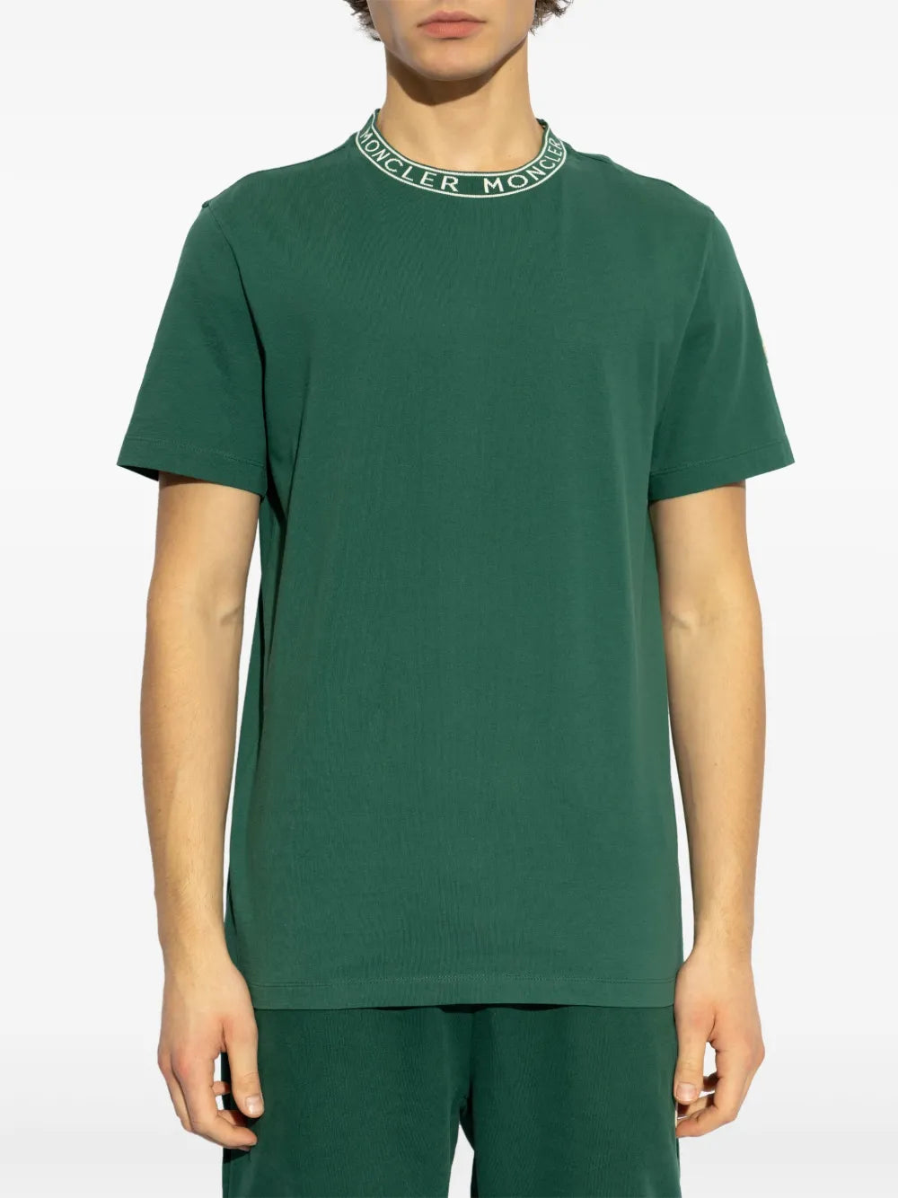 T-shirts T-shirt à finitions logo Moncler Vert Homme