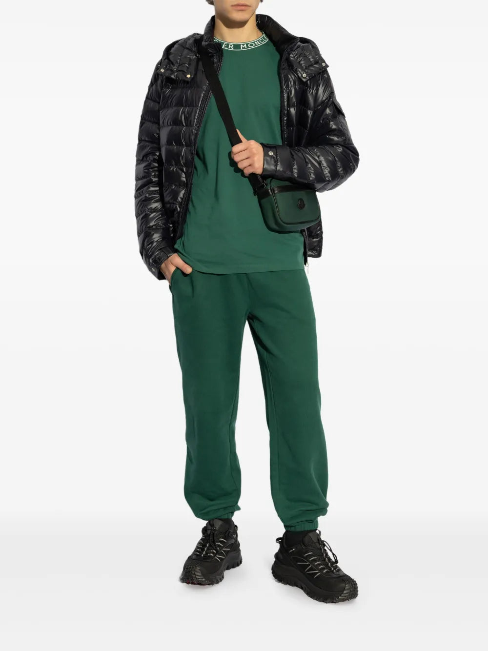 T-shirts T-shirt à finitions logo Moncler Vert Homme