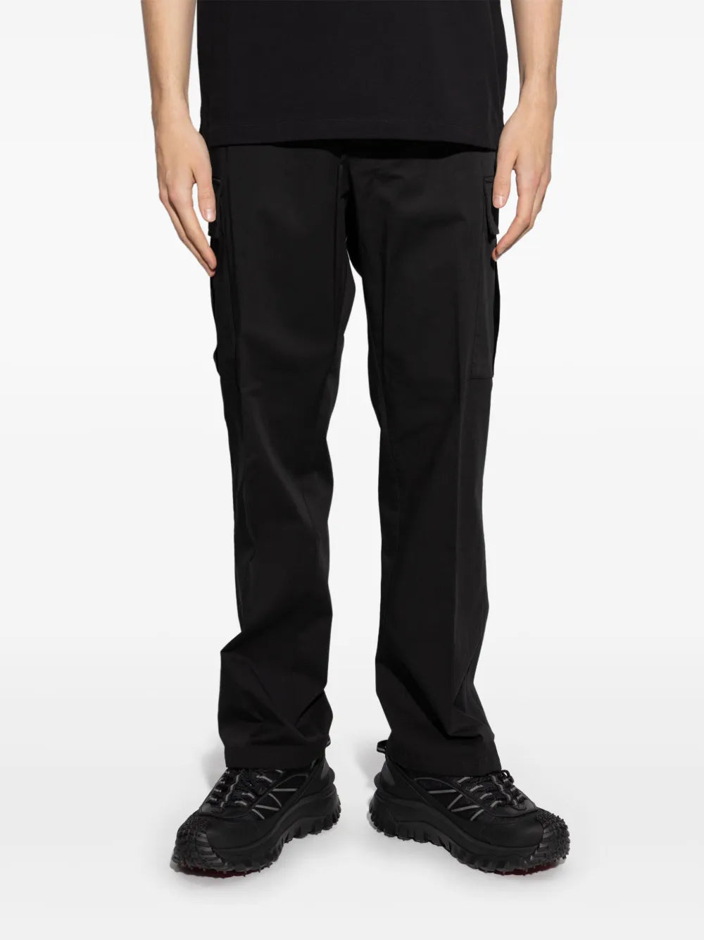 Pantalons Cargo Gabardine Moncler Noir Homme