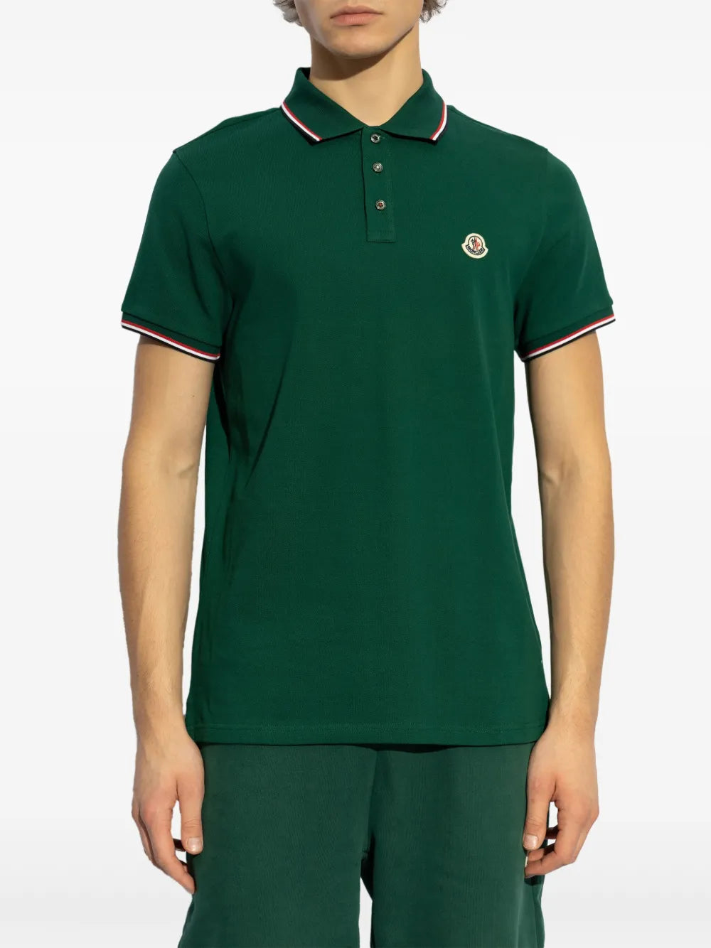 Polos Logo Polo Moncler Verde Homme