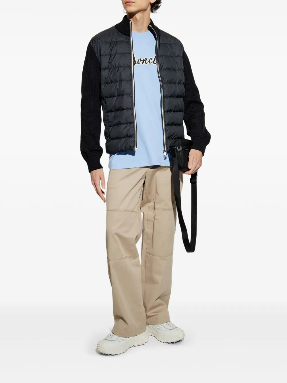 Vestes Veste bi-matière Moncler Noir Homme