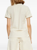 Polos Logo Polo Moncler Bege Femme