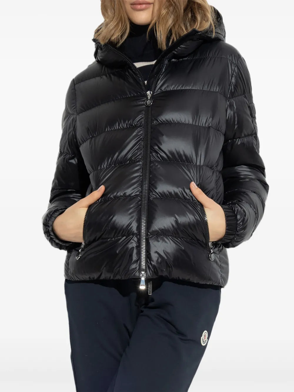 Manteaux Doudoune matelassée Gles Moncler Noir Femme