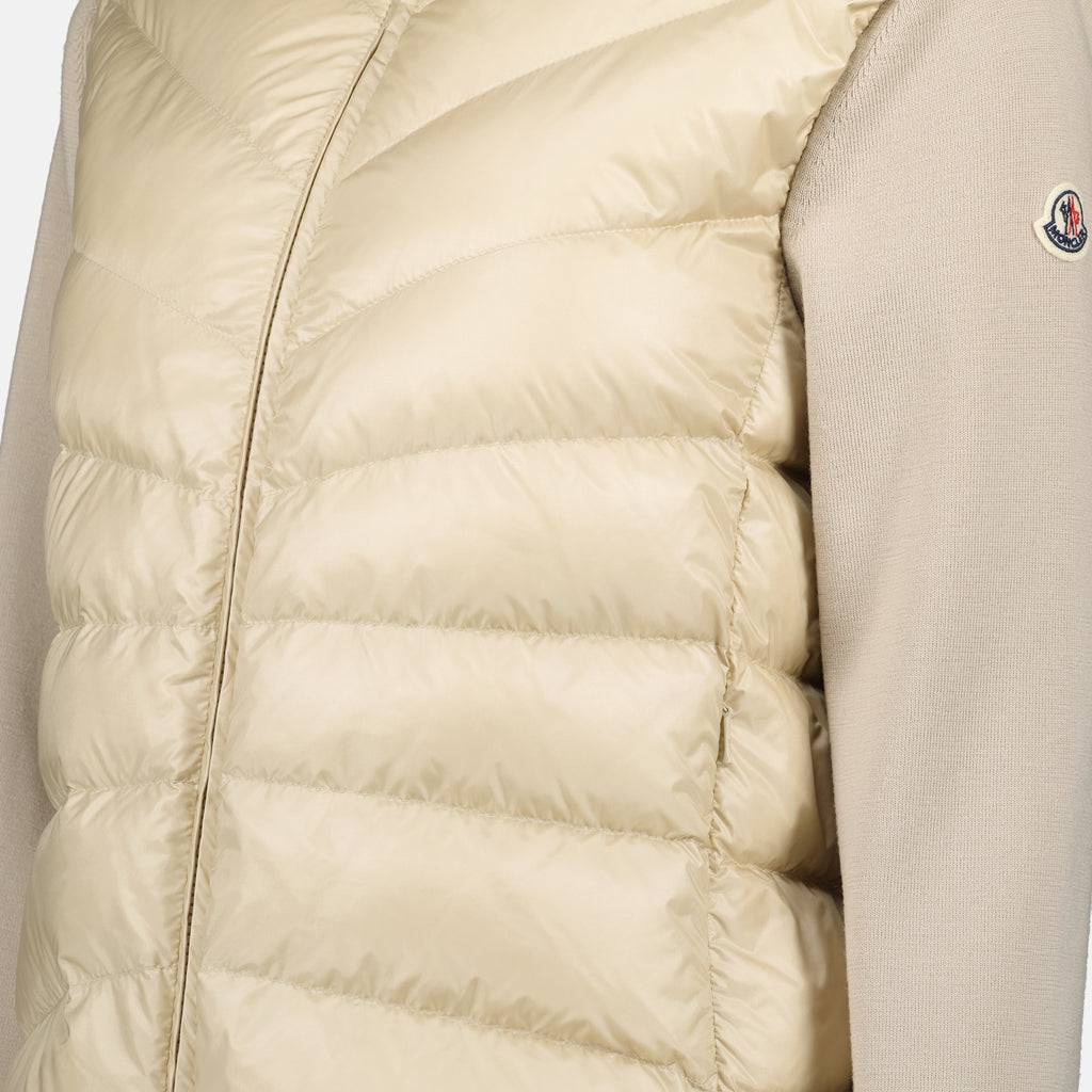 Jacken Veste bi-matière matelassé Moncler Beige Femme