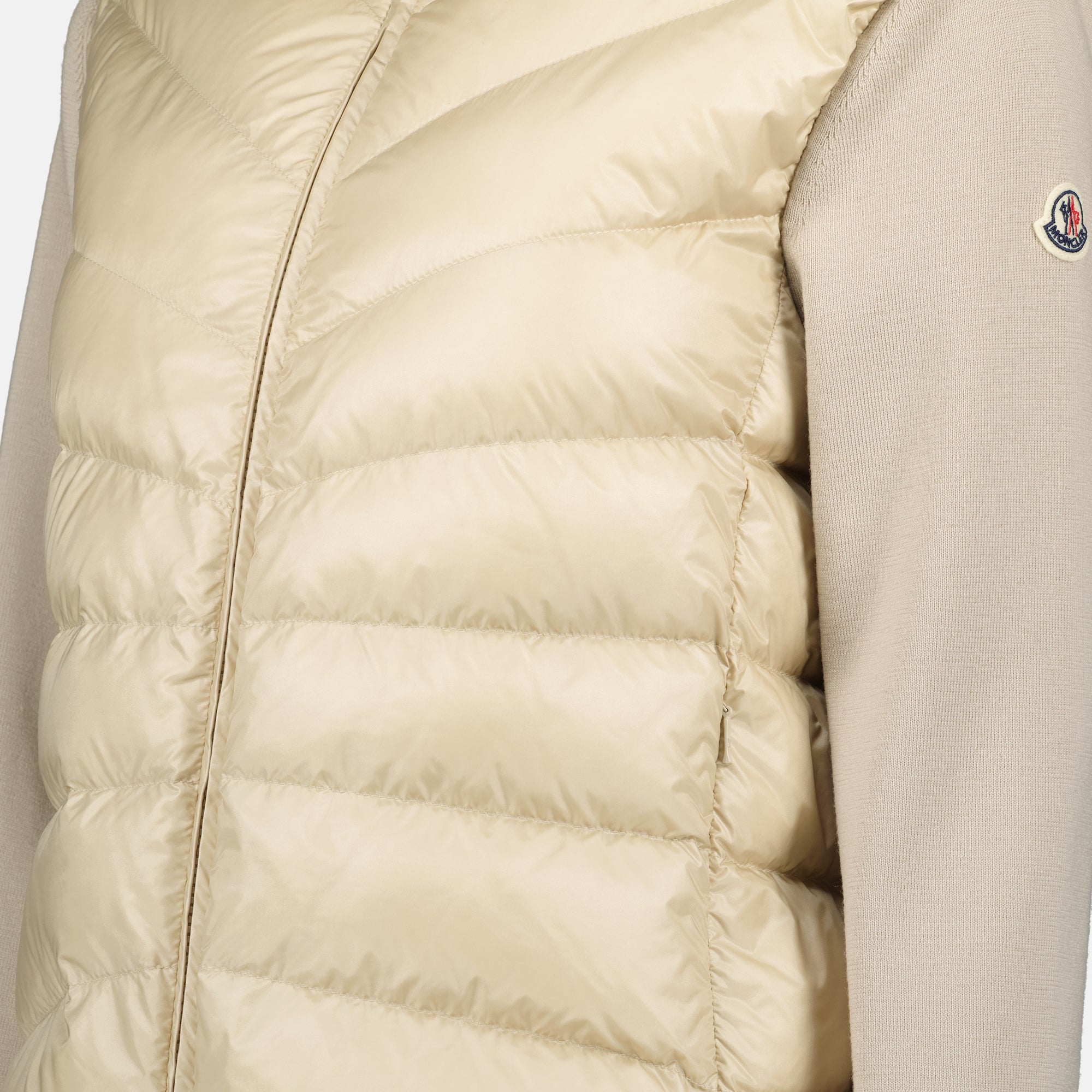Vestes Veste bi-matière matelassé Moncler Beige Femme