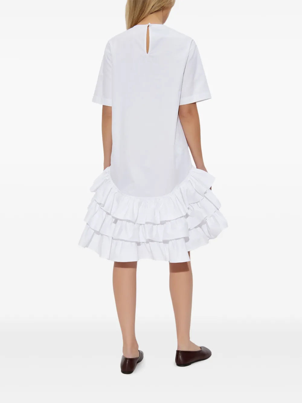 Robes Robe à volants Moschino Blanc Femme