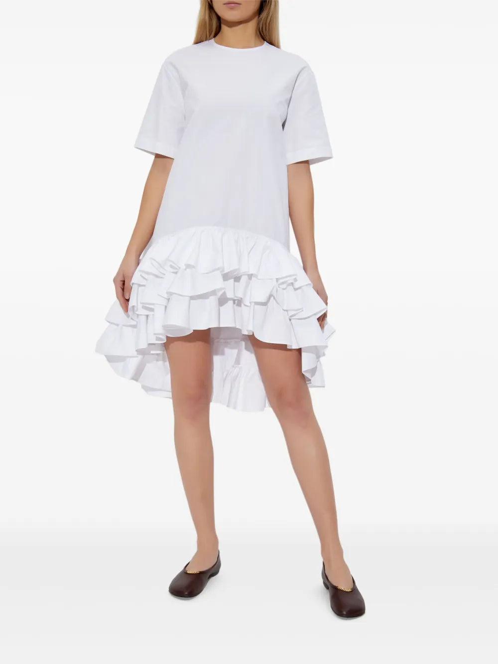 Robes Robe à volants Moschino Blanc Femme