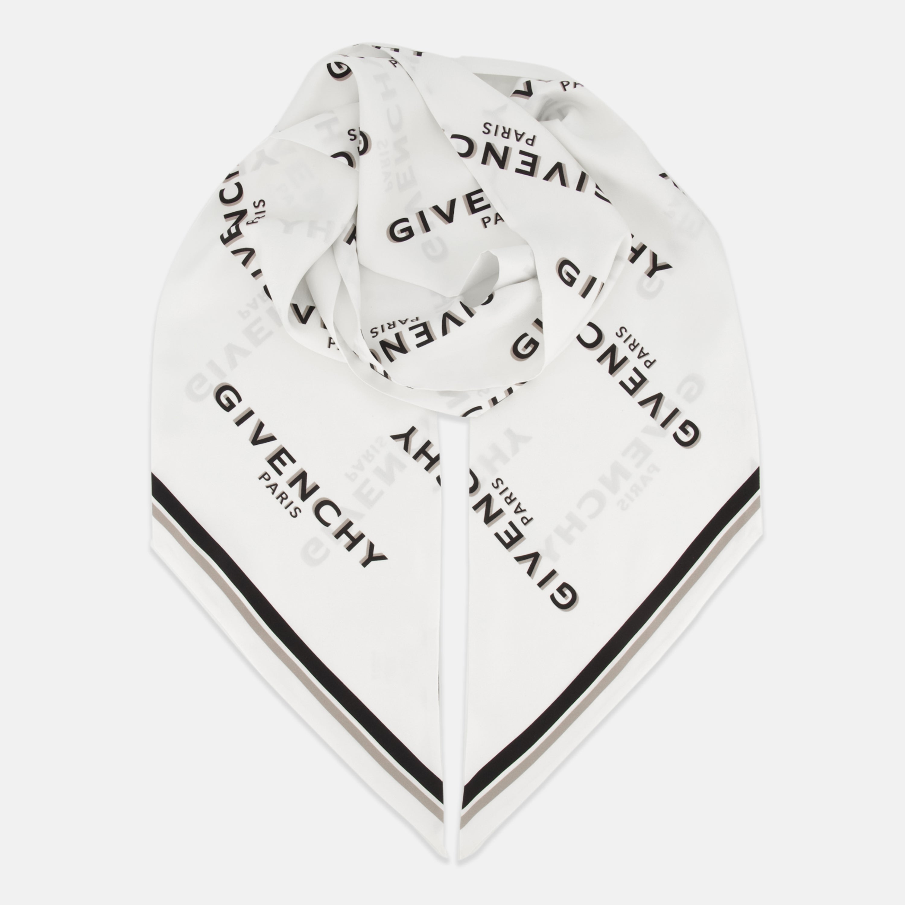 Écharpes, foulards et gants Maxi bandeau en soie Shadow blanc Givenchy Blanc Femme