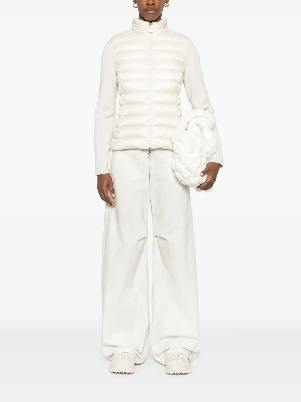 Vestes Doudoune bi-matière Moncler Blanc Femme