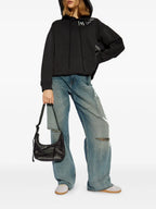 Sweatshirts Numeric Hoodie Mm6 Schwarz Femme
