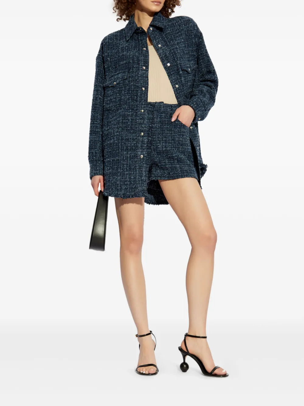 Shorts Short en tweed Bonnia Iro Bleu Femme