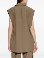 Jackets Cynesa Beige Sleeveless Blazer Iro Khaki Femme