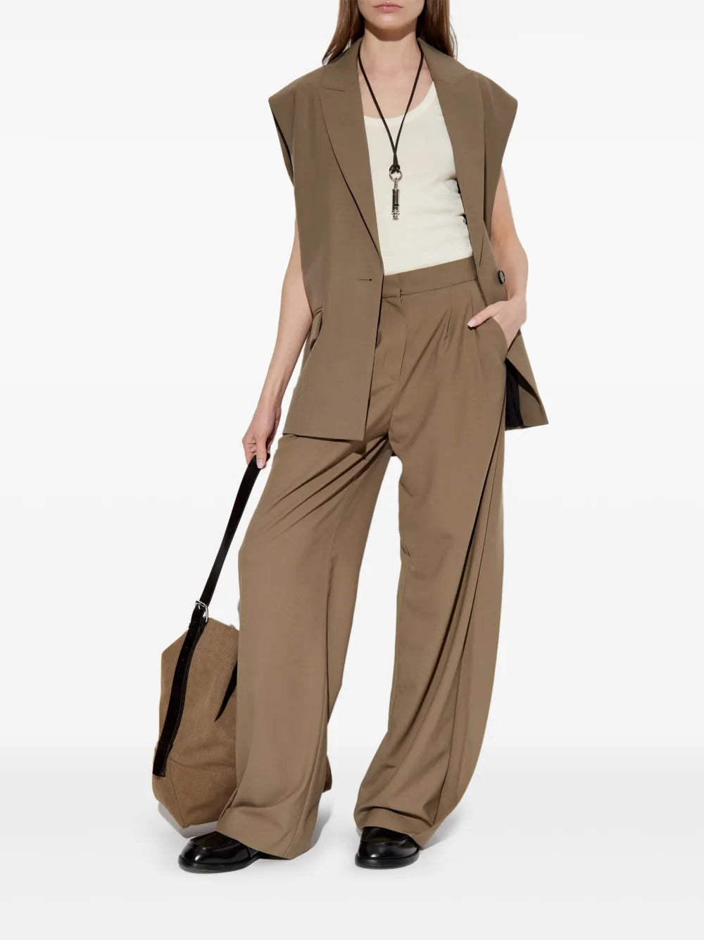 Jackets Cynesa Beige Sleeveless Blazer Iro Khaki Femme