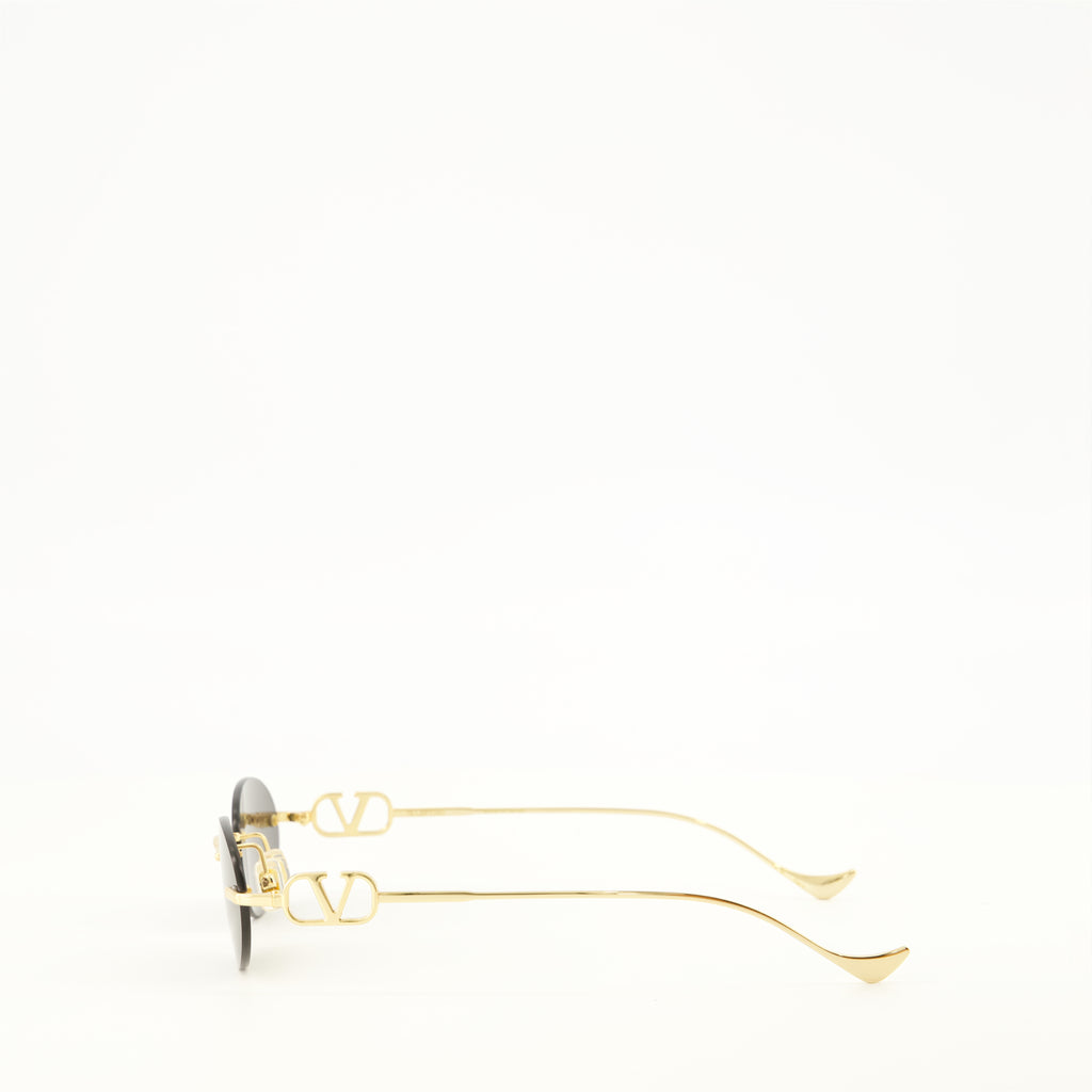 Lunettes Geometrische Metallbrille Valentino Garavani Doré Femme
