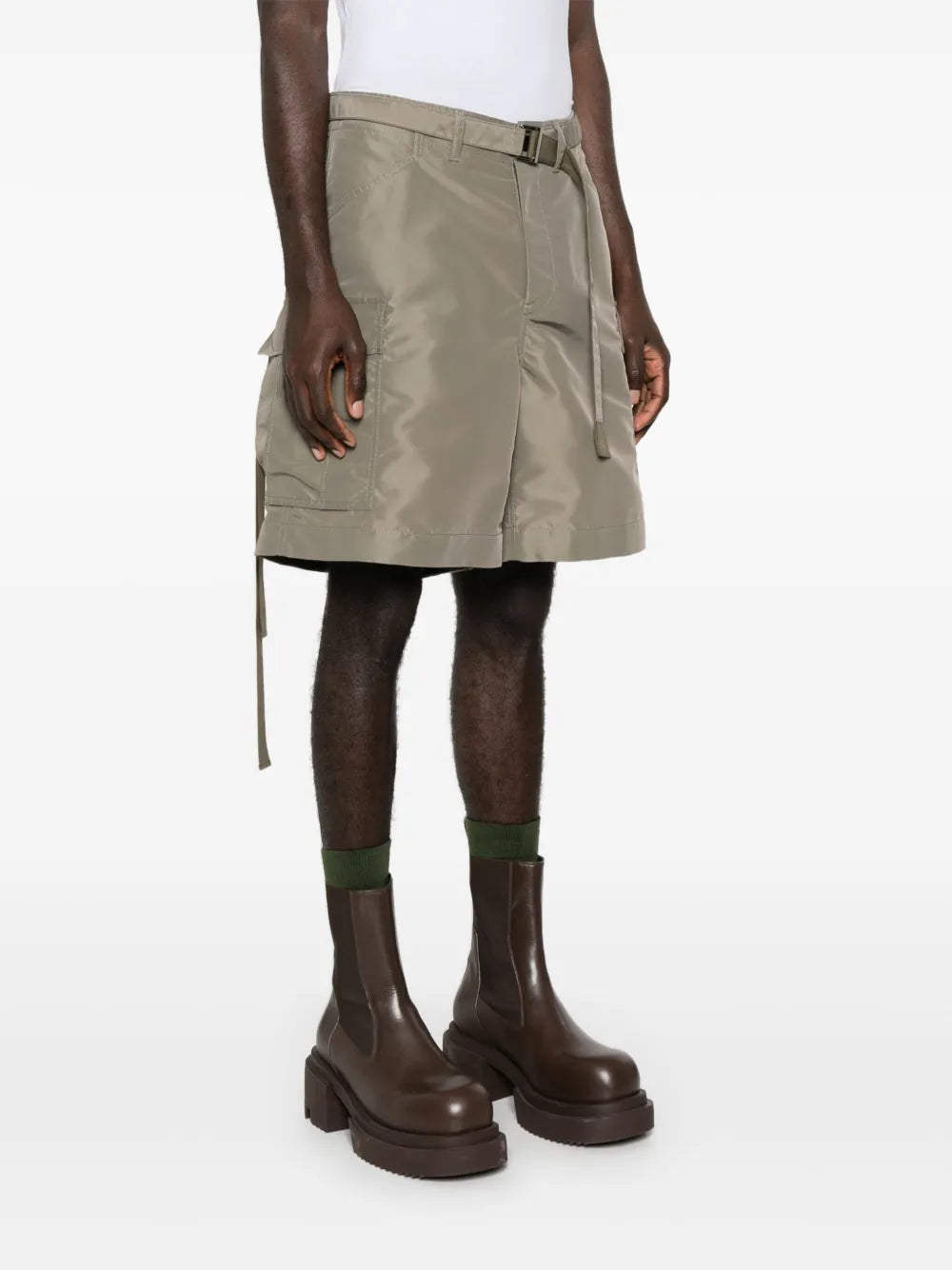 Shorts Short en nylon Sacai Kaki Homme