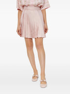Gonne Gonna in Seta Plissettata Versace Rosa Femme