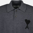 Polos Polo de Lana Ami PARIS Gris Homme