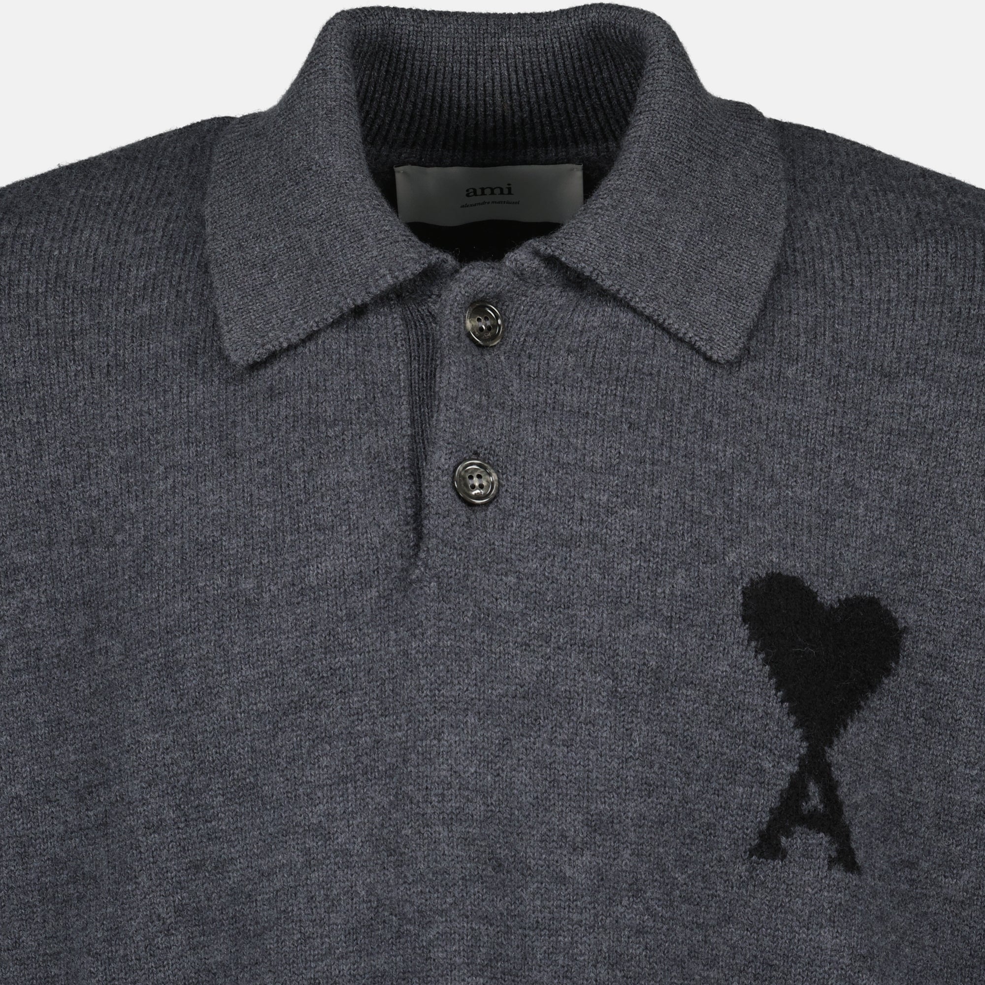 Polos Polo de Lana Ami PARIS Gris Homme