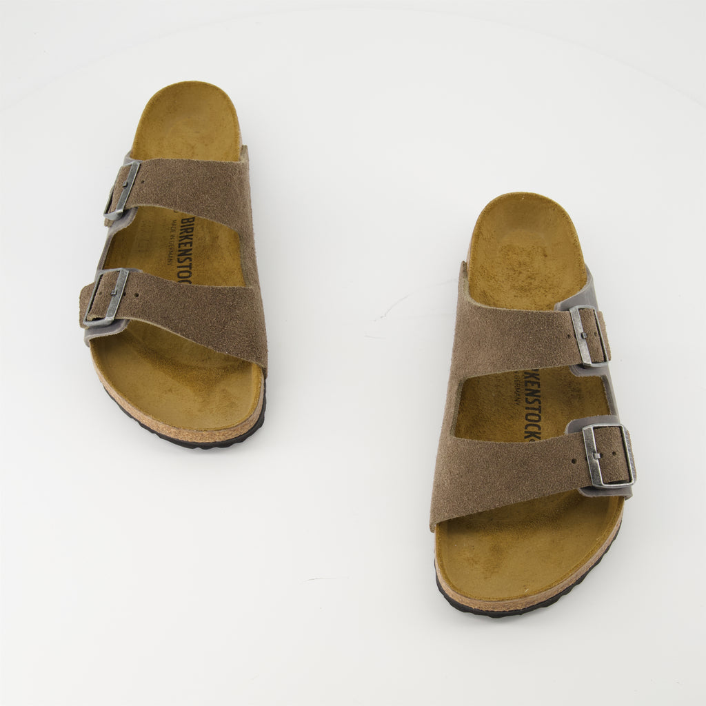 Scarpe aperte Sandali Arizona Birkenstock Marrone Homme