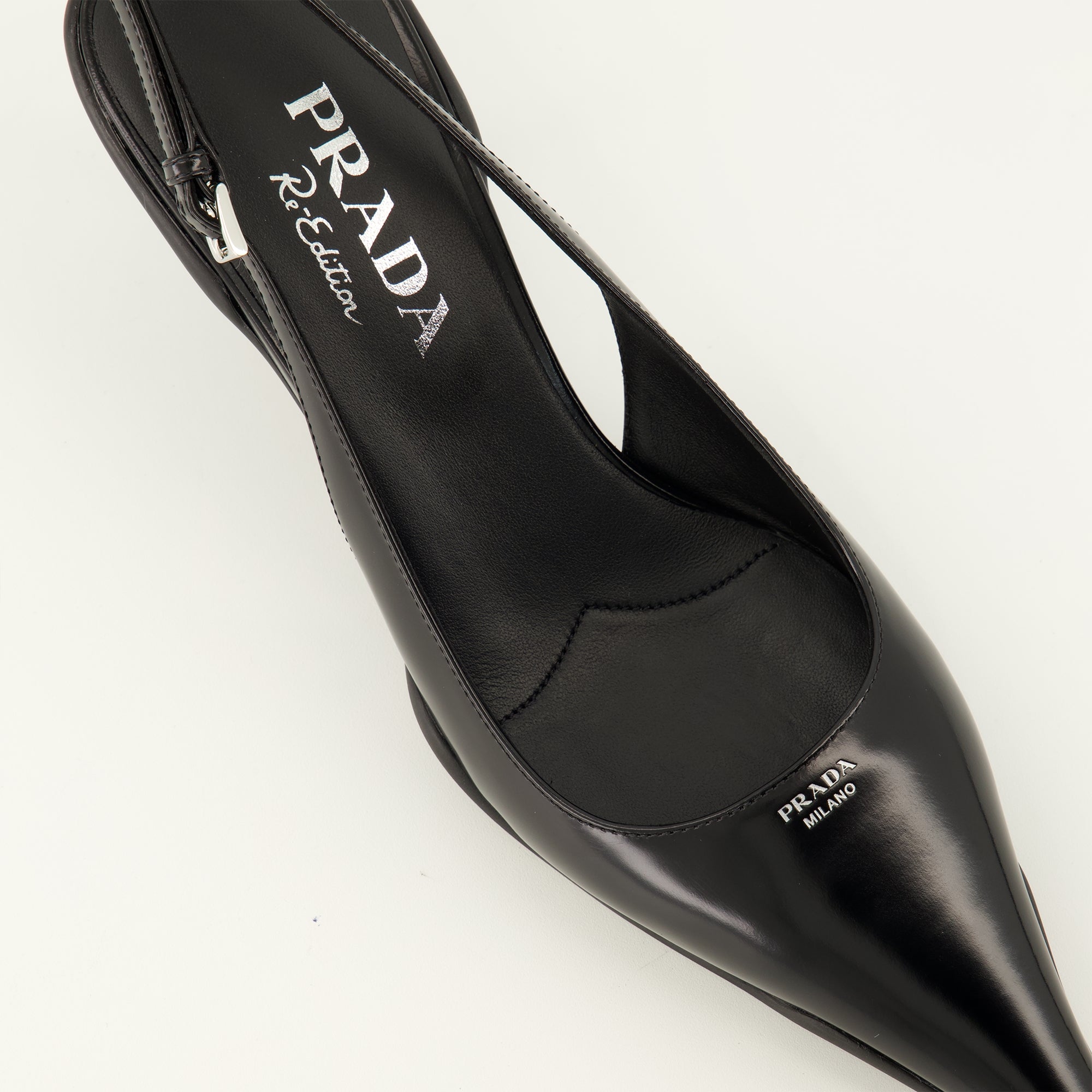 Escarpins Schwarze Leder-Pumps Prada Noir Femme