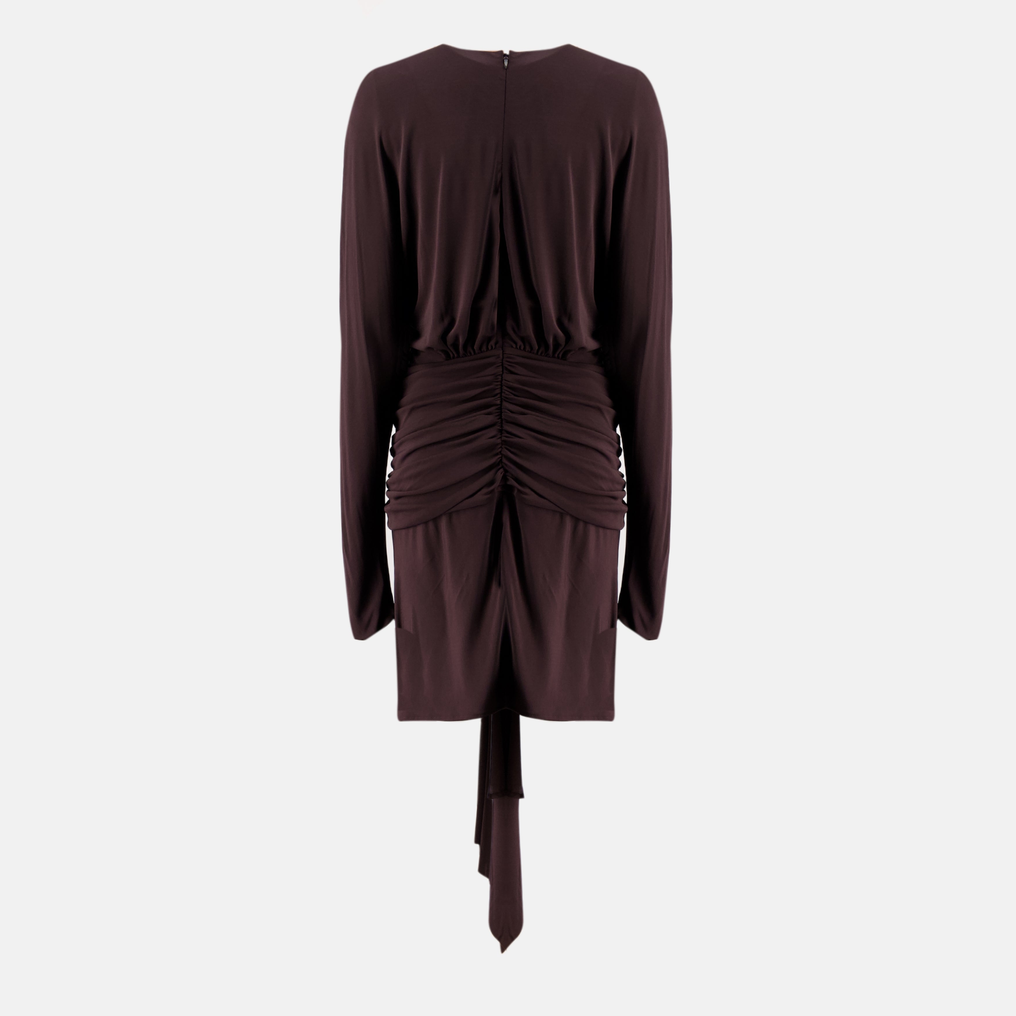 Image de l'article Robe courte drapée marron de la marque Christopher Esber pour Femme - Saison Printemps-Été 2026 - Vue de Dos